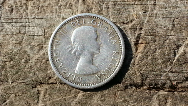 Silver 1964 Canadian Dime